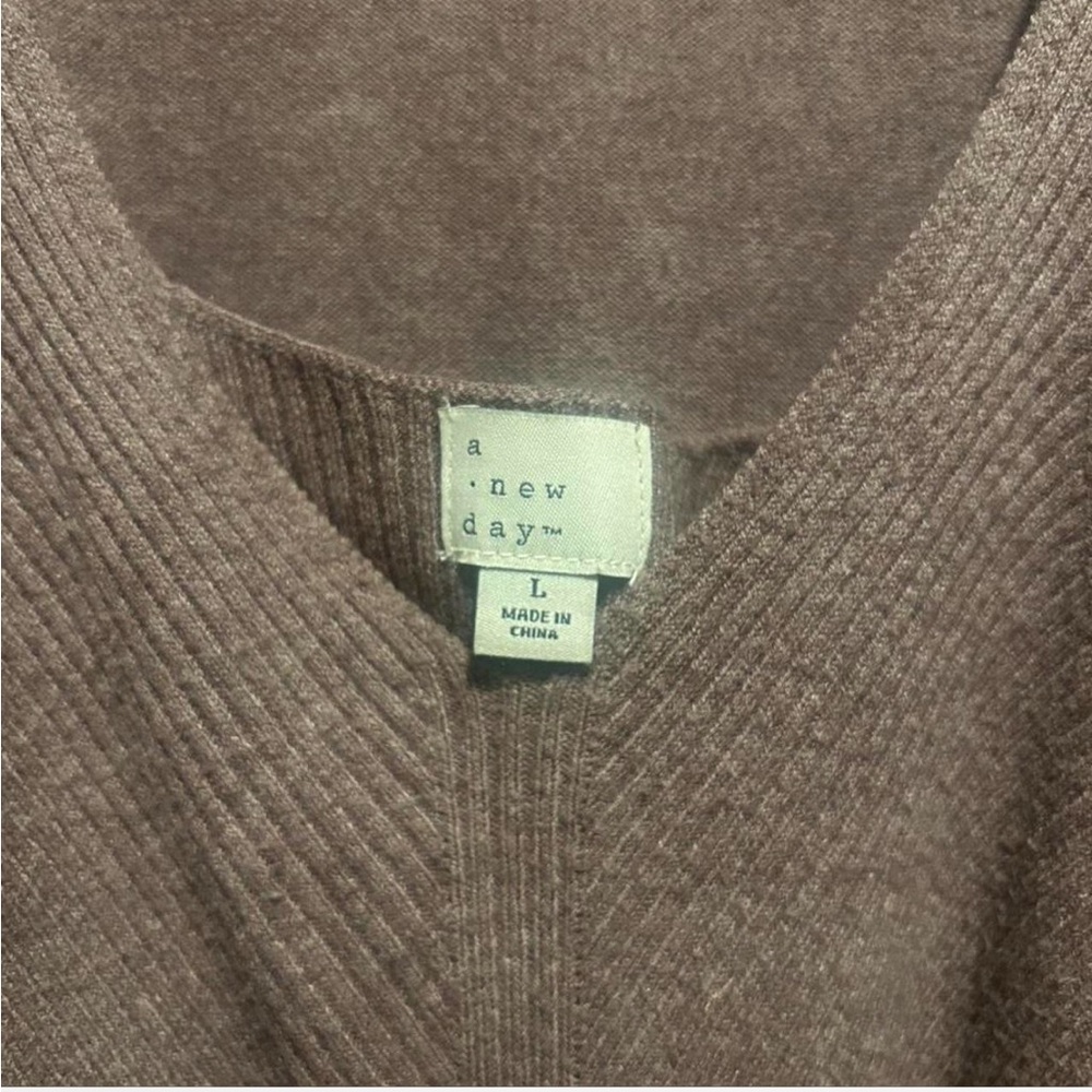 a new day Mauve/Brown Ribbed Tank and Cardigan Sweater Set - Picture 4 of 4